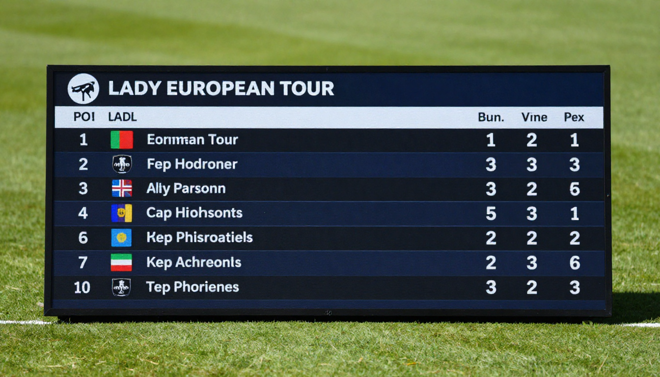 lady european tour leaderboard